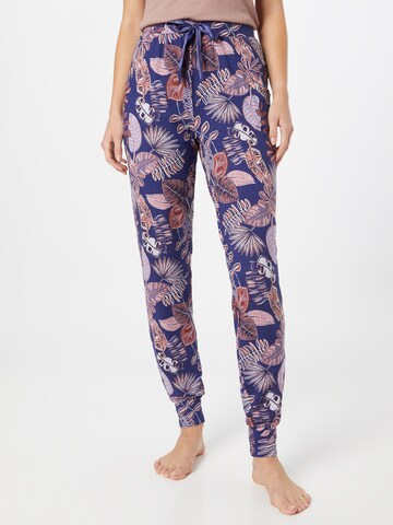 Hunkemöller Pyjamabroek 'Funky Jungle' in Blauw: voorkant