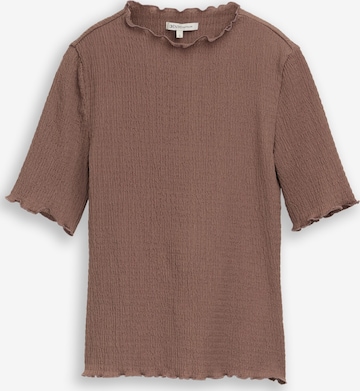 T-shirt TOM TAILOR DENIM en marron : devant