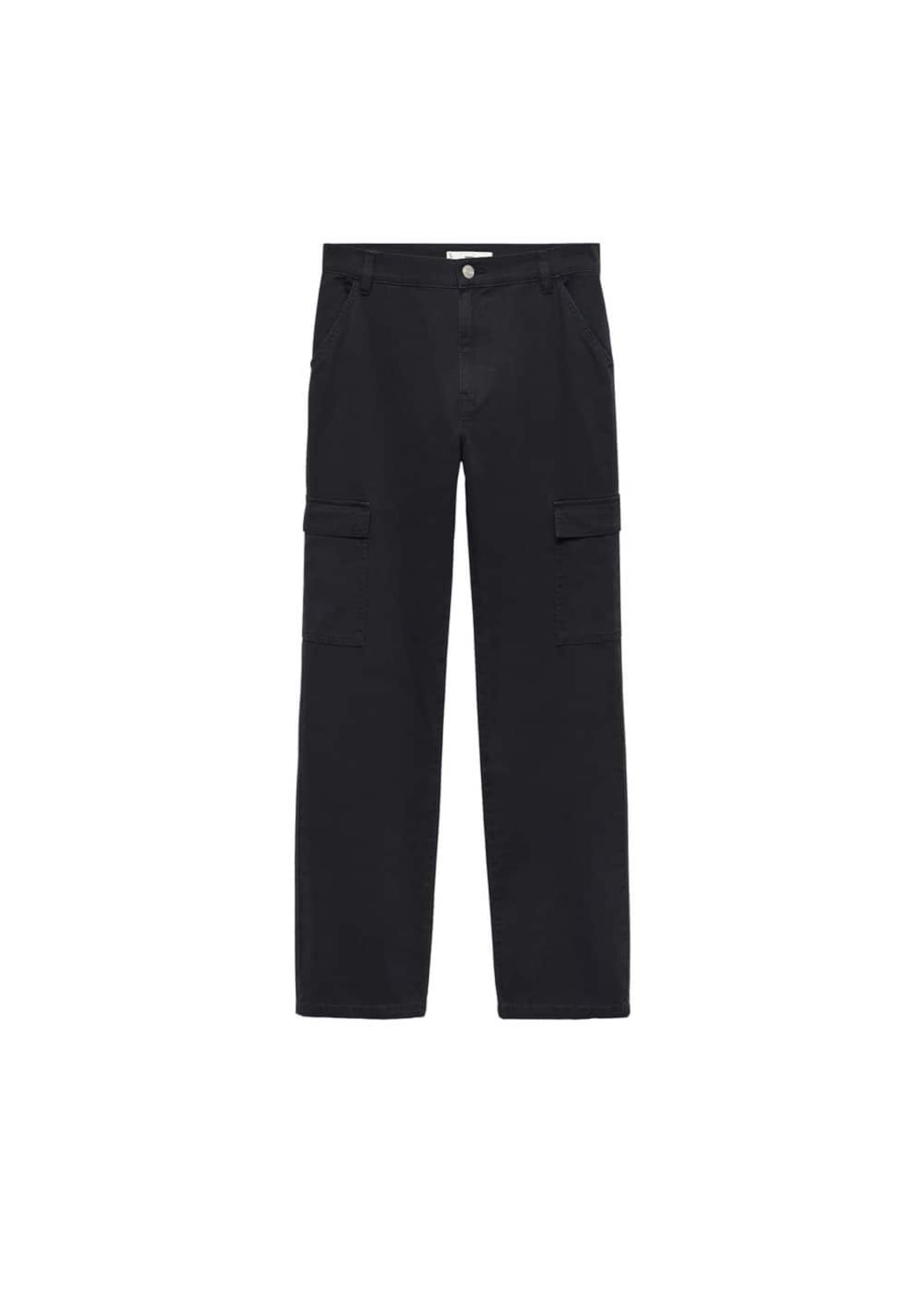 MANGO regular Cargojeans i grå: forside