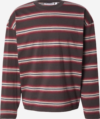 WEEKDAY Paita koossa XS värissä tummansininen / ruskea / tummanpunainen / offwhite, Tuotenäkymä