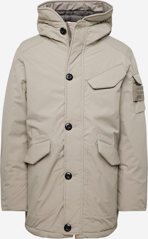 G-Star RAW Prehodna jakna 'Vodan' | siva barva: sprednja stran