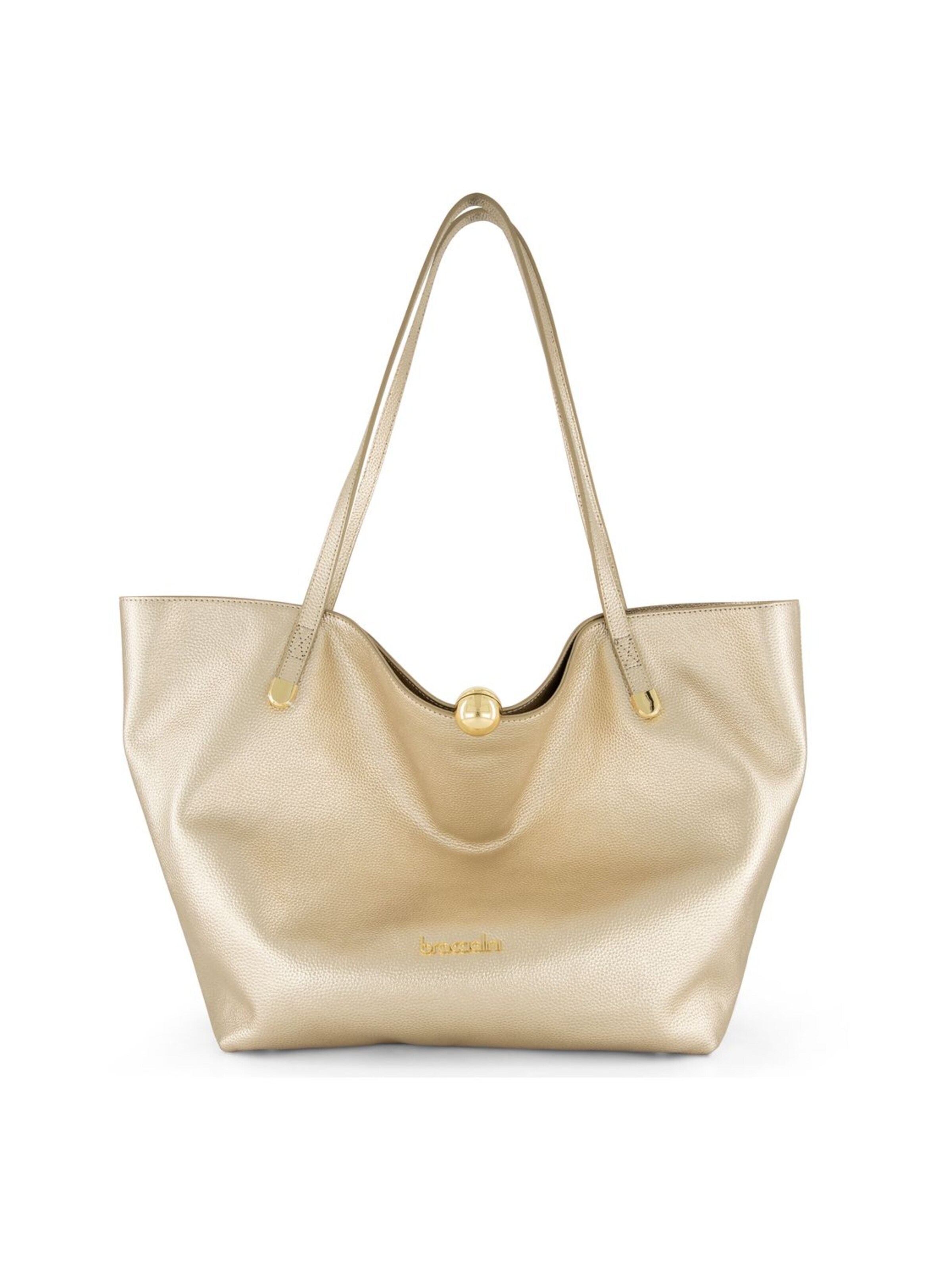 Braccialini - Shopper 'Ariel' en plata: frente