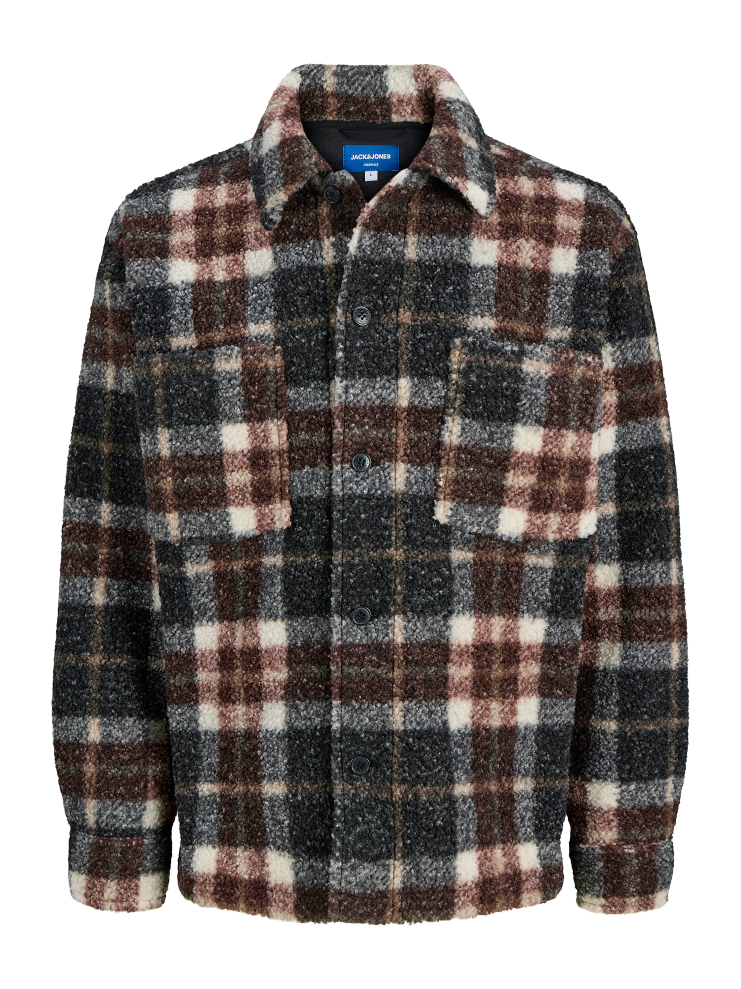 JACK & JONES Comfort Fit Φθινοπωρινό και ανοιξιάτικο μπουφάν 'JORBLEECKER' σε καφέ: μπροστά