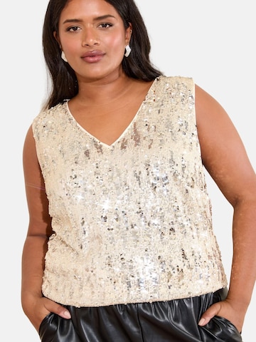 Chemisier Friends Like These en beige : devant