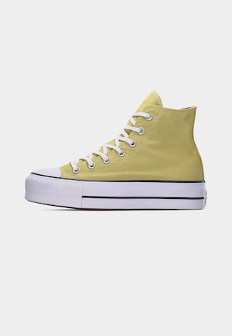 CONVERSE Кроссовки на платформе 'CTAS' в Зеленый: спереди