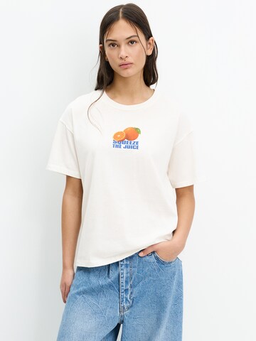 Pull&Bear Oversize tričko - Biela