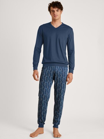 CALIDA Pyjama lang 'Nightwear Xtra' in Blauw