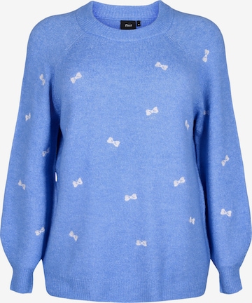 Zizzi Sweater 'MDAISY' in Blue: front