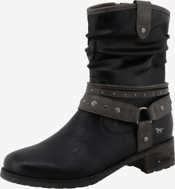 MUSTANG Gležnarji | črna barva: sprednja stran