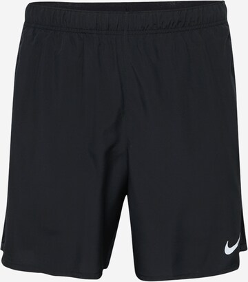 Regular Pantalon de sport 'Challenger' NIKE en noir : devant