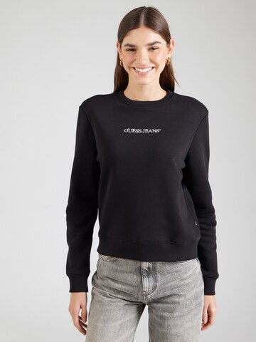 GUESS JEANS Sweatshirt in Zwart: voorkant