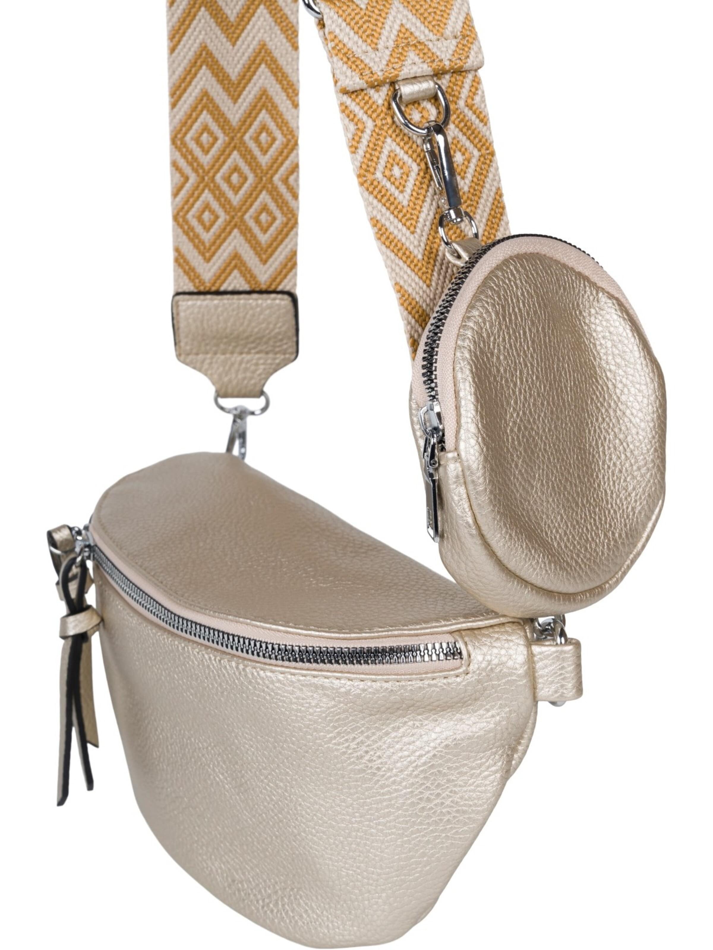 styleBREAKER Umhängetasche '2-Teiliges Set Halbmond Crossbody Bag'‌‌‌‌ in Gold