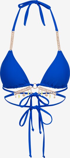 Moda Minx Bikinitop 'Triangle Wrap' in de kleur Blauw, Productweergave