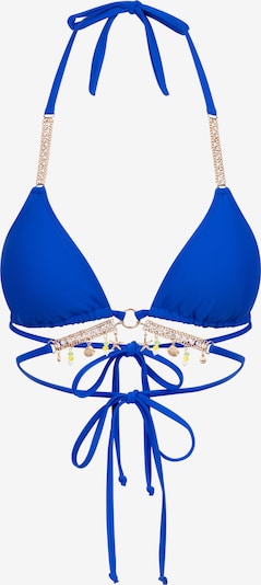 Moda Minx Bikini Top 'Triangle Wrap' in blau, Produktansicht