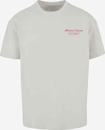 Merchcode T-Shirt 'Al Dente Per Favore' in Grau: Vorderseite