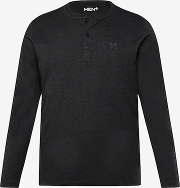 Men Plus Shirt in Zwart: voorkant