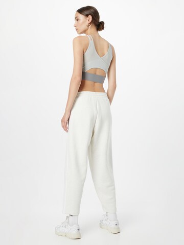 ADIDAS SPORTSWEAR Loose fit Workout Pants 'Essentials 3-Stripes Open Hem Fleece' in White