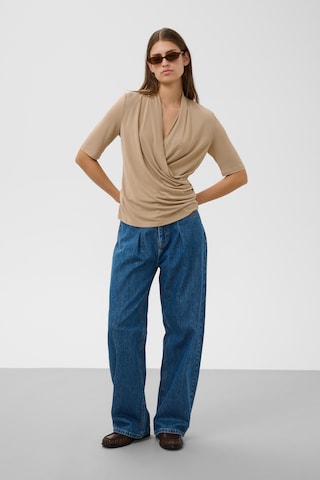 SOAKED IN LUXURY - Blusa 'Columbine' en beige