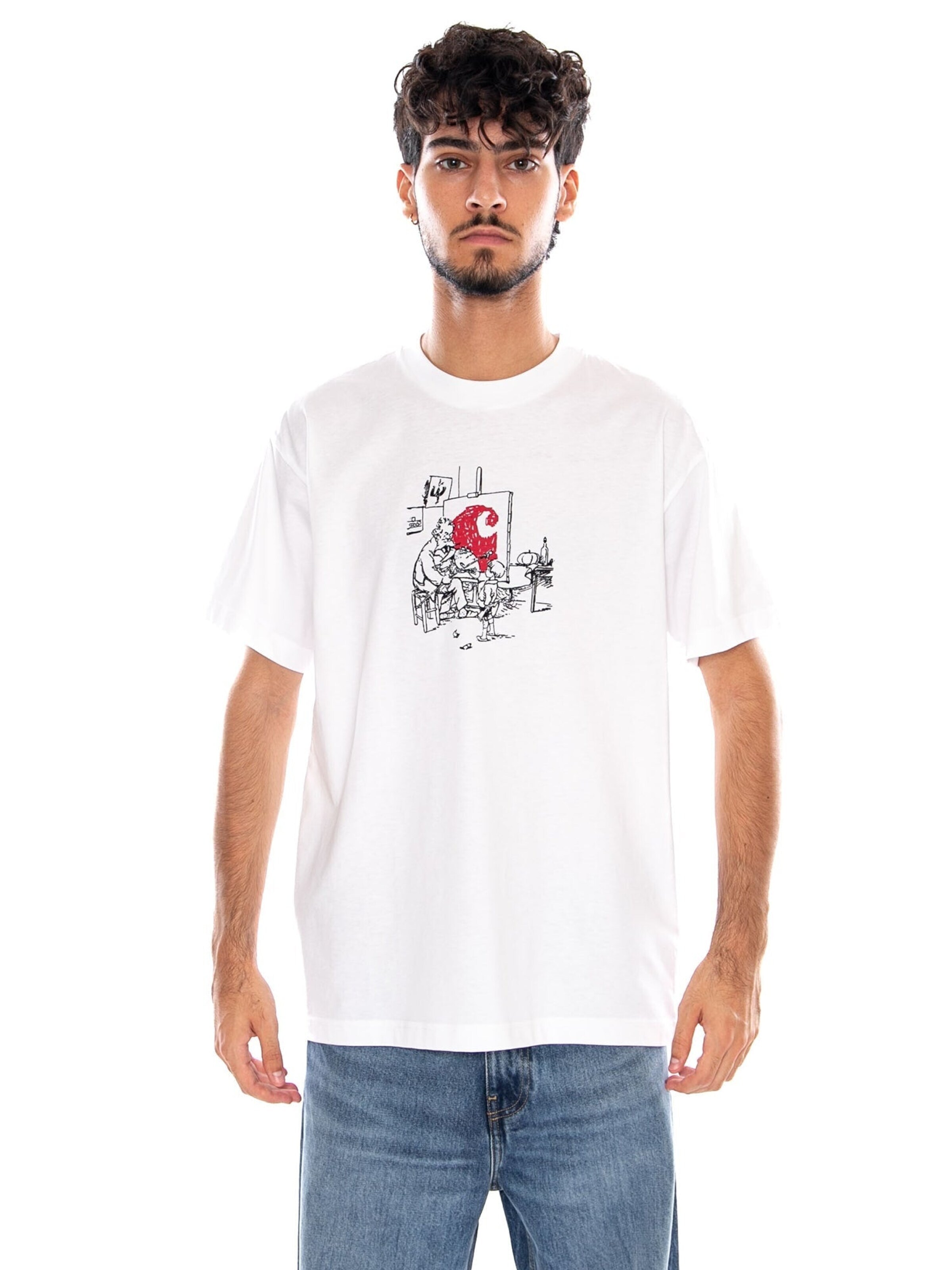 T-Shirt 'S/S OLD PAINTER T-SHIRT WHITE' Carhartt WIP en blanc : devant