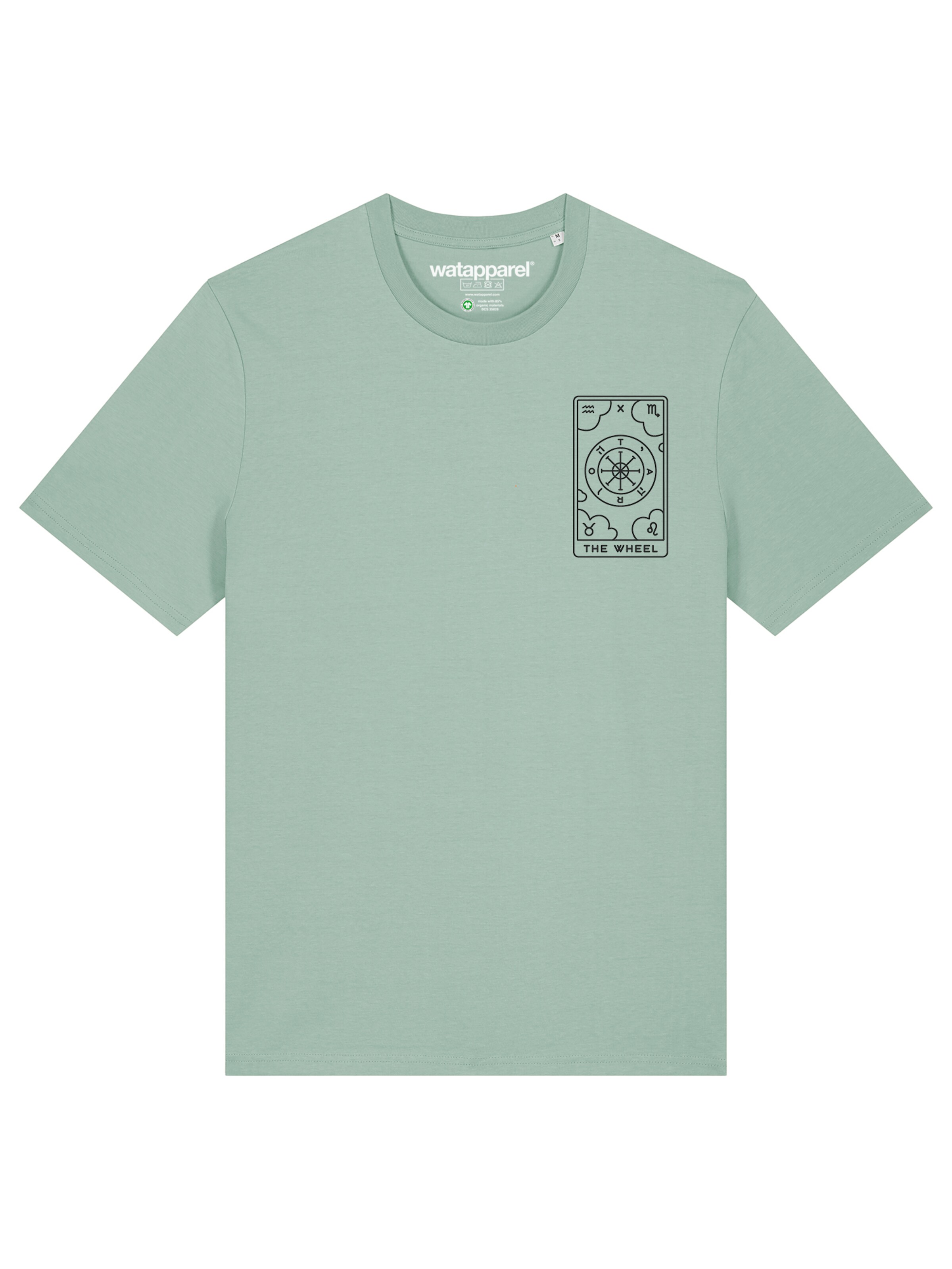 T-Shirt 'Tarot The Wheel' Watapparel en vert : devant
