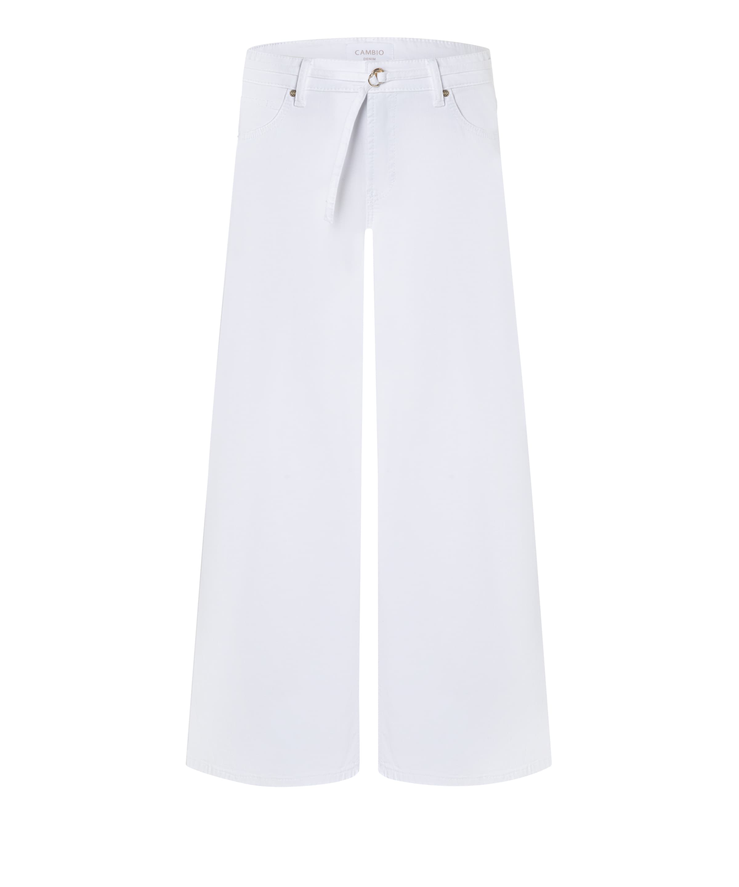 Cambio Wide leg Jeans in White: front