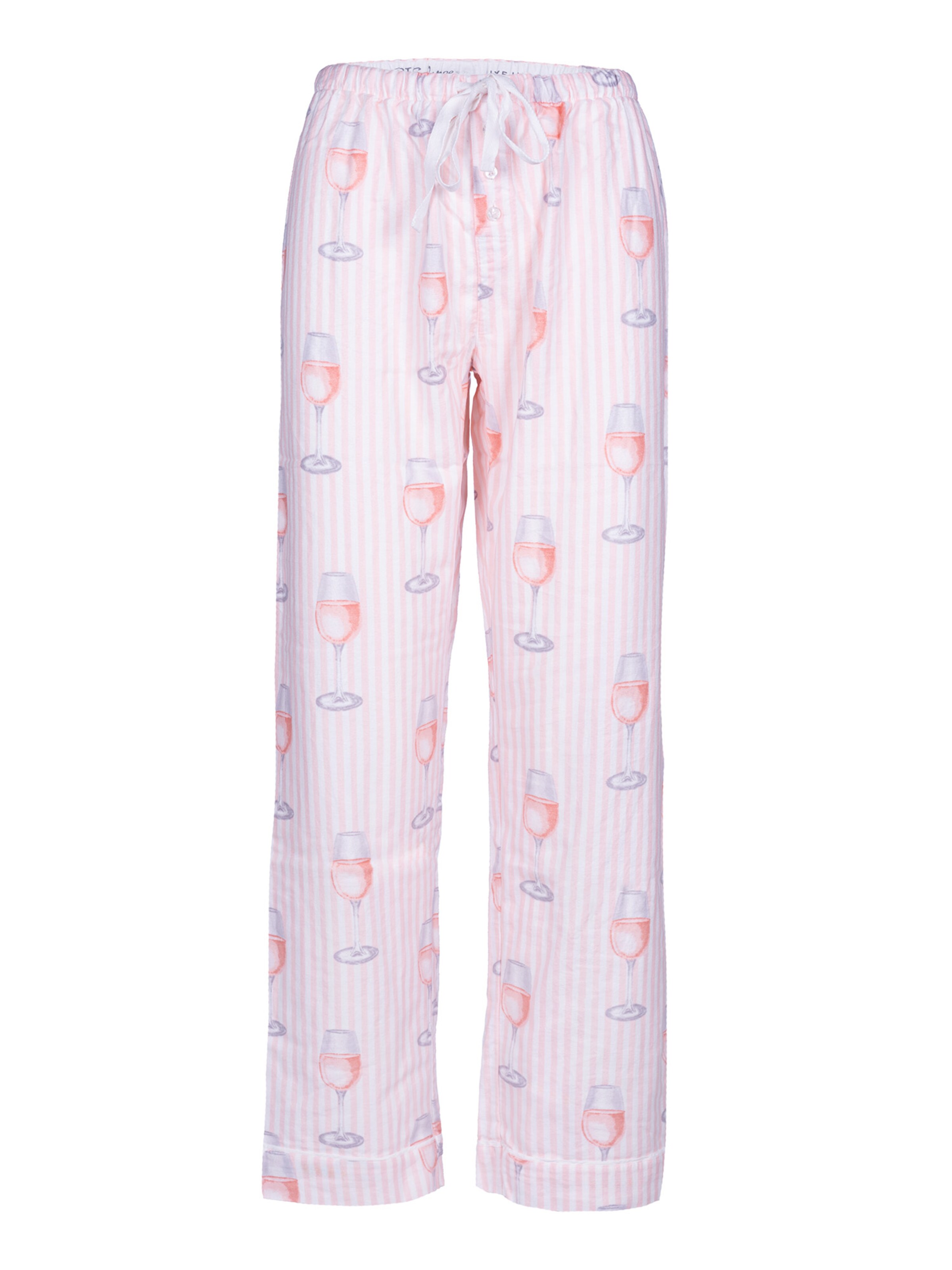 PJ Salvage Pyjamahose ' Flannels ' in Pink: Vorderseite