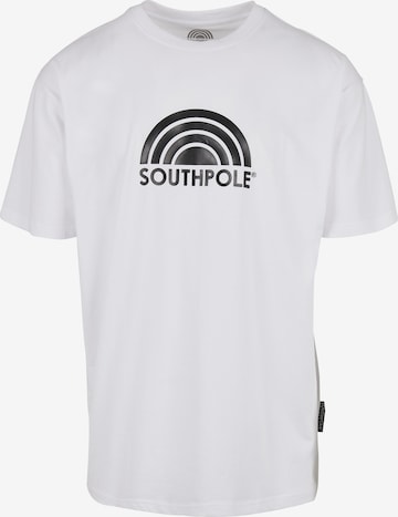 SOUTHPOLE Majica | bela barva: sprednja stran