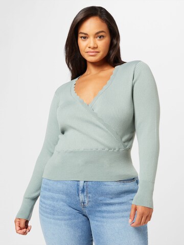 ABOUT YOU Curvy Sweater 'Ida' in Green: front