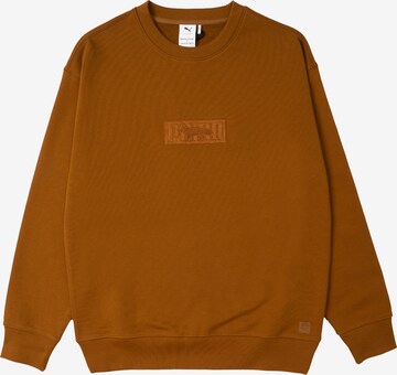 PUMA Athletic Sweatshirt in Brown: front