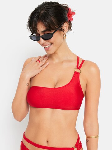 LSCN by LASCANA - Bustier Top de bikini 'Baila' en rojo: frente
