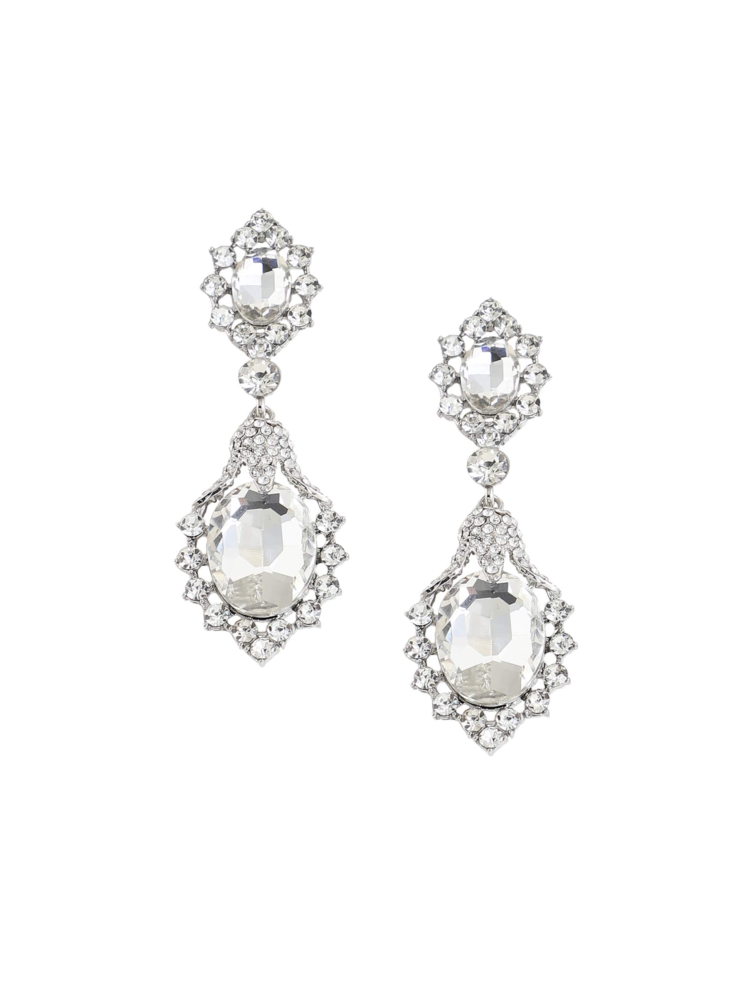 SOHI Kolczyki 'Pranaya' w kolorze srebrny: przód