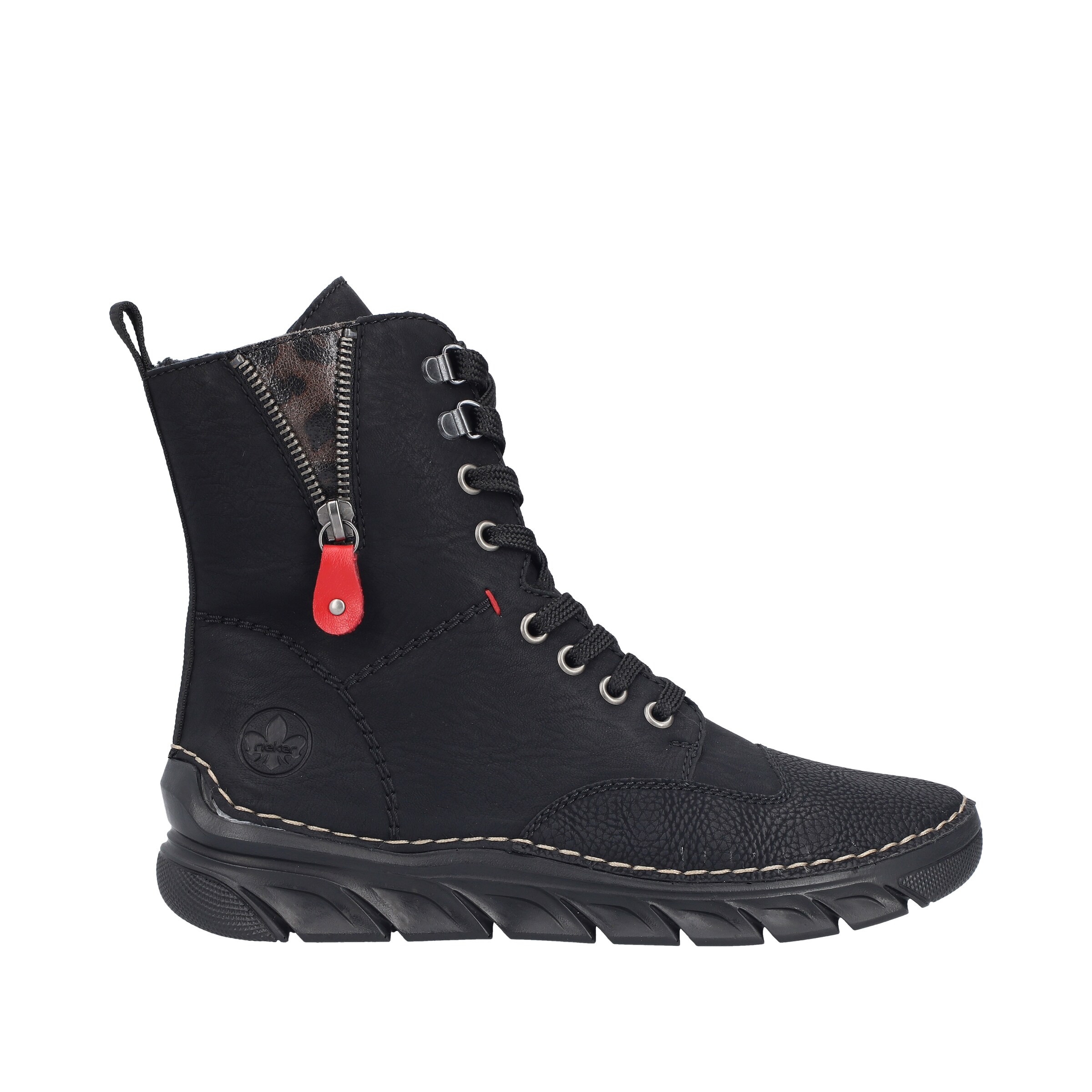 Bottines à lacets Rieker en noir