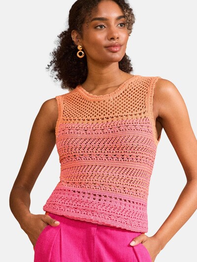 love & roses Gebreide top in de kleur Perzik / Rosa, Productweergave
