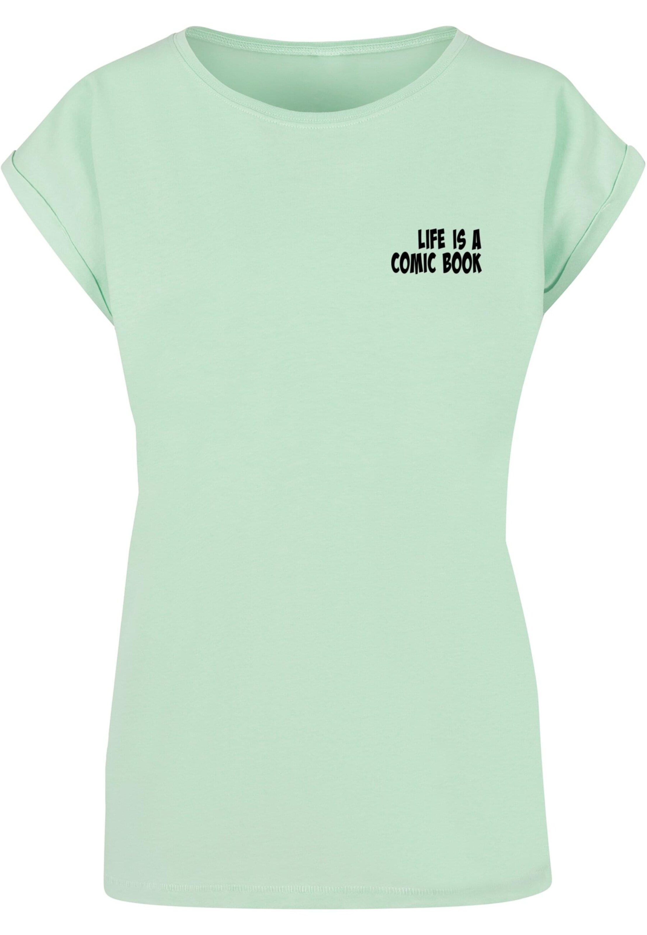 Merchcode Shirt 'Book Comic' in Green: front