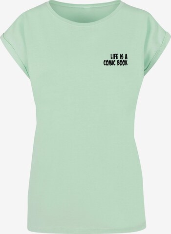 Merchcode Shirt 'Book Comic' in Green: front