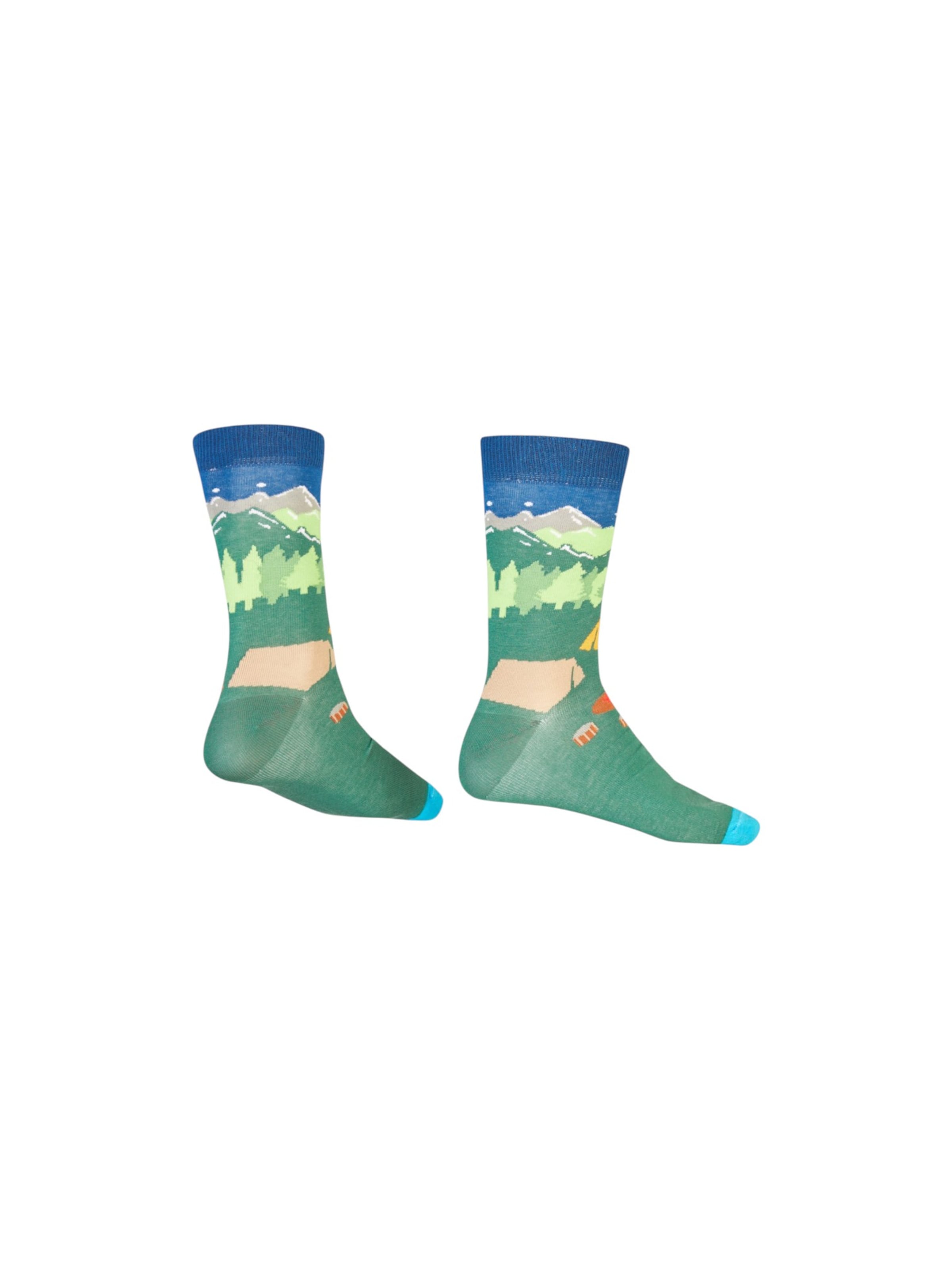 AbgeStrumpft Socks 'Camping' in Green