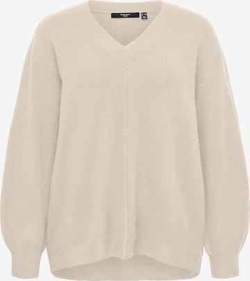 Vero Moda Curve Sweater 'VMCBesti' in Beige: front