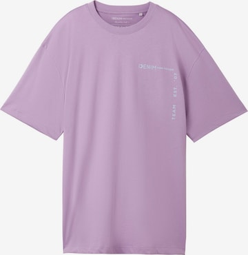 T-Shirt TOM TAILOR DENIM en violet : devant