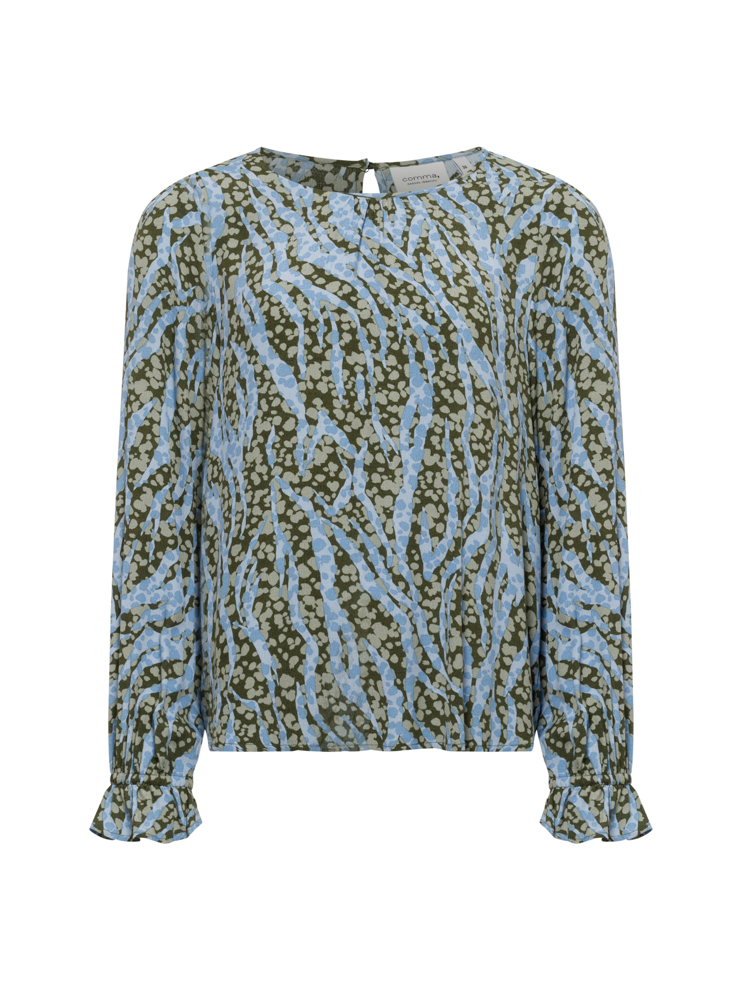 COMMA Bluse in Blau: Vorderseite