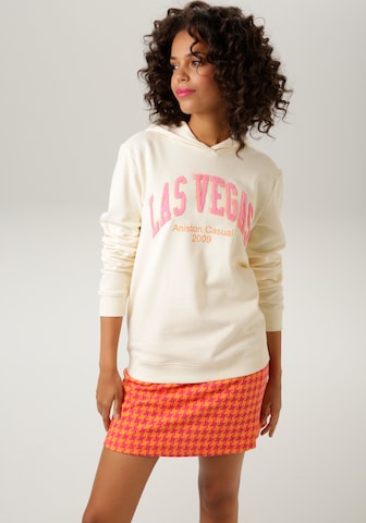 Aniston CASUAL Sweatshirt in Beige: front