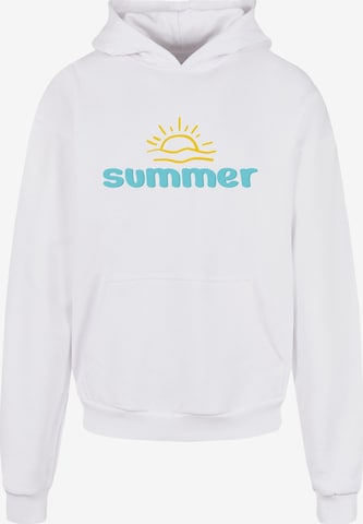 Sweat-shirt 'Summer - Sun' Merchcode en blanc : devant