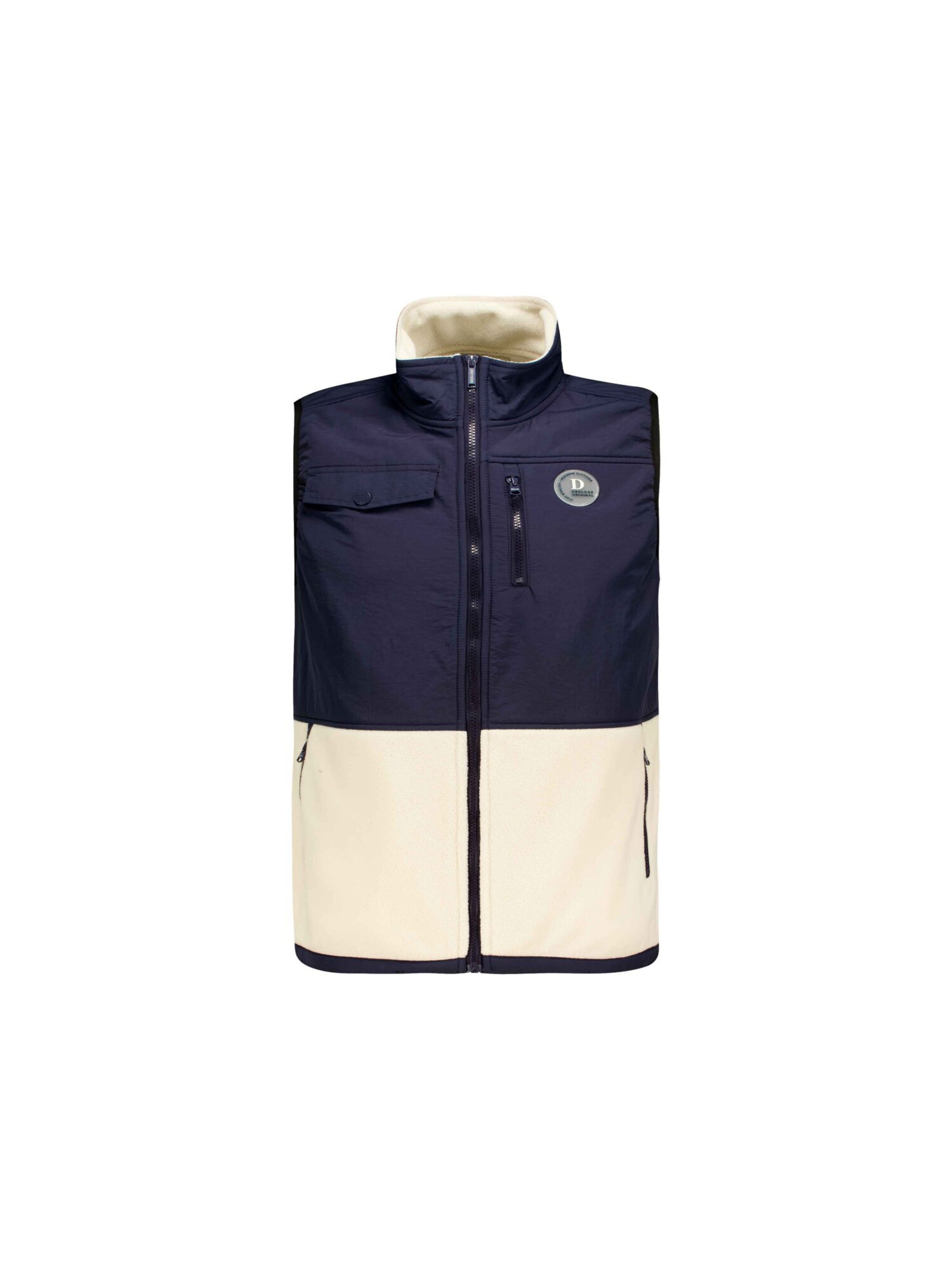 Deeluxe Bodywarmer 'CRUMB' in Blauw: voorkant