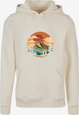 F4NT4STIC Sweatshirt 'Sonnenuntergang Berglandschaft' in Beige: Vorderseite