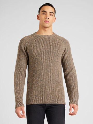 JACK & JONES Sweater in Brown: front