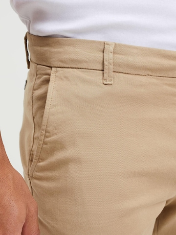WE Fashion Slimfit Chino kalhoty – béžová