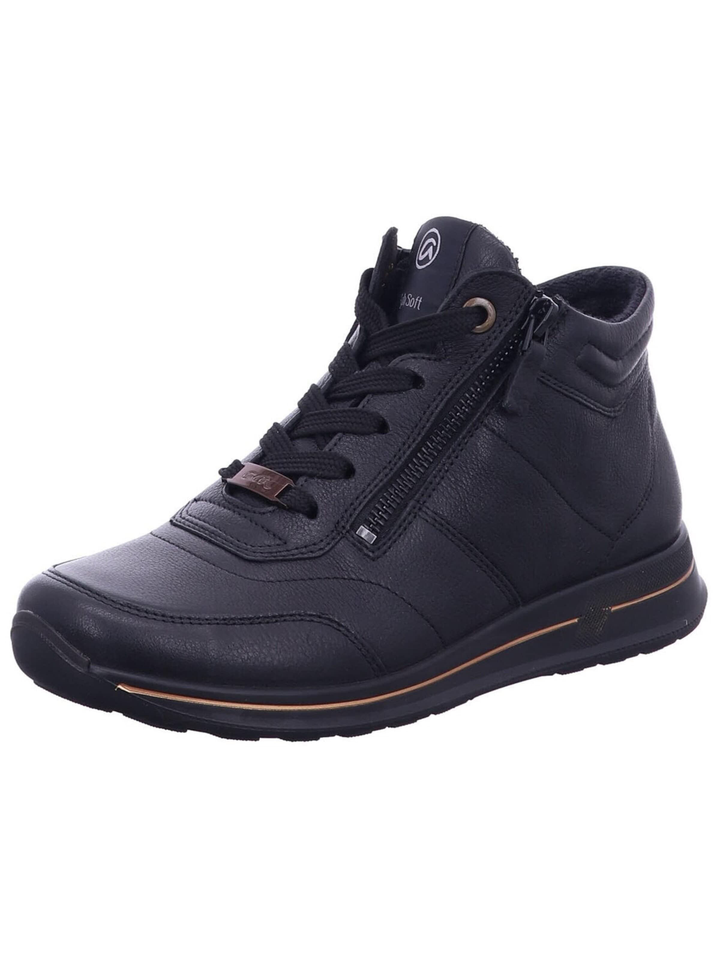 ARA - Zapatos con cordón 'Komfort Schnürschuh Damen 12-24808 01 Echtleder in schwarz' en negro: frente