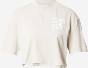 Tommy Jeans Shirt 'Worldwide' in Beige: front