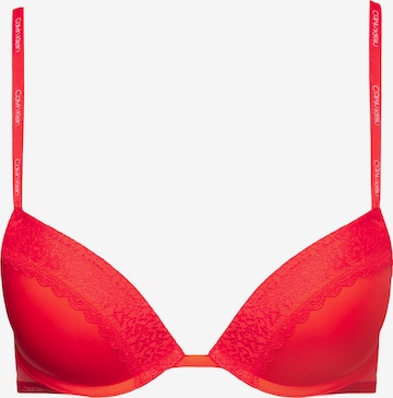 Calvin Klein Underwear Push-up Podprsenka 'Flirty' – červená: přední strana