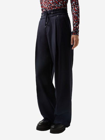 BOGNER Loose fit Pleat-Front Pants 'Ella  ' in Blue