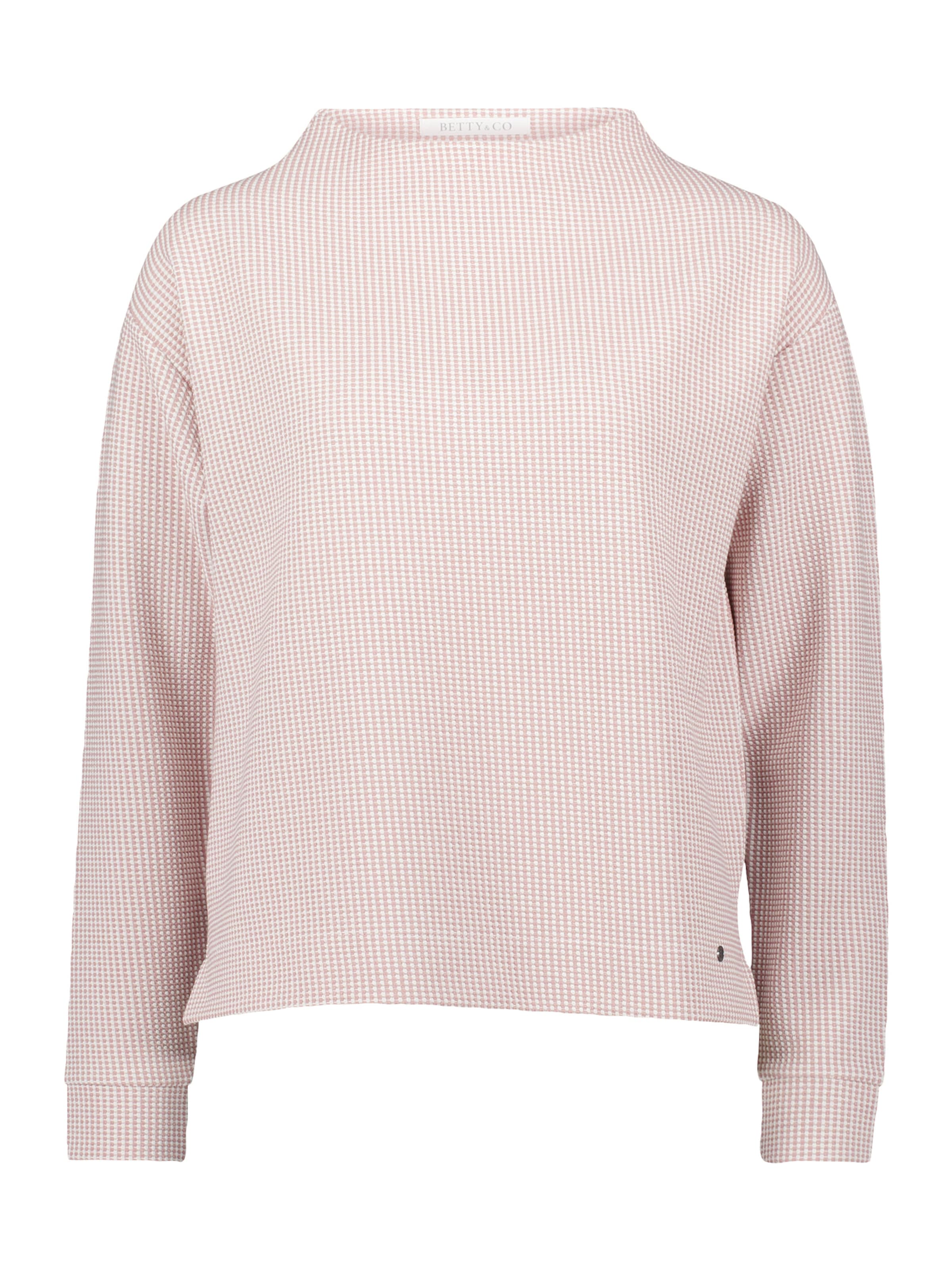 Betty & Co Sweatshirt mit Struktur in Pink: Vorderseite